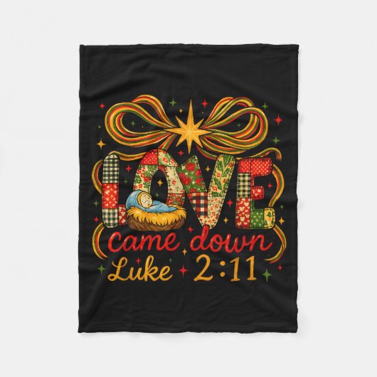 Couverture Polaire Love Came Down Luke 2_11 Patchwork Christmas  (Devant)