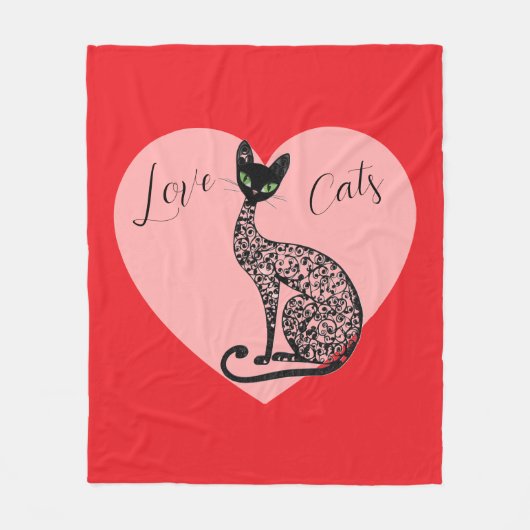 Couverture Polaire Love Cats  (Devant)
