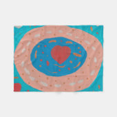 Couverture Polaire Love Cercles Fleece Blanket (Devant (Horizontal))