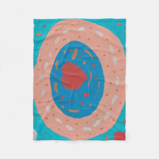 Couverture Polaire Love Cercles Fleece Blanket (Devant)