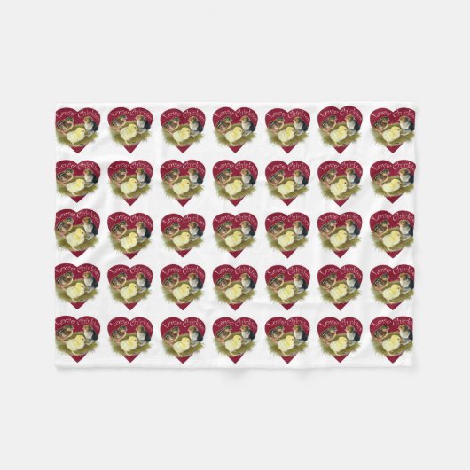 Couverture Polaire Love Chickies (Devant (Horizontal))