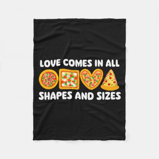 Couverture Polaire Love Comes In All Shapes And Sizes - Food Lover Zz (Devant)