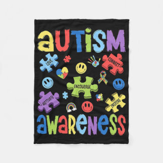 Couverture Polaire Love Connect Motivale Inspire Autism Awareness 