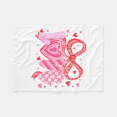 Couverture Polaire Love Coquette Bow Leopard Hearts Valentine Women G (Devant (Horizontal))