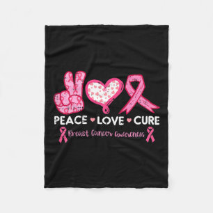 Couverture Polaire Love Cure Cancer du sein Sensibilisation Survivant