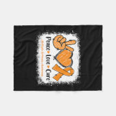 Couverture Polaire Love Cure Multiple Sclérose Ms Awareness Orange (Devant (Horizontal))