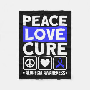 Couverture Polaire Love Cure Support Alopecia Awareness Ruban 1