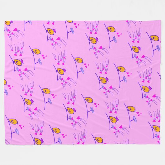 Couverture Polaire LOVE ECHO - Comic Birds Tweetlercools 3 (Devant (Horizontal))