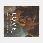 Couverture Polaire Love Forever Couple Photo (Devant (Horizontal))