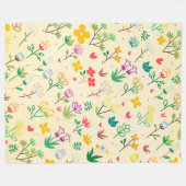 Couverture Polaire Love Garden Fleurs et Coeurs de printemps (Devant (Horizontal))