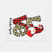 Couverture Polaire Love Gnome Teacher Squad Happy Valentine Gnome Tea (Devant (Horizontal))