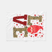 Couverture Polaire Love Gnome Teacher Squad Valentines Day Teacher St (Devant (Horizontal))