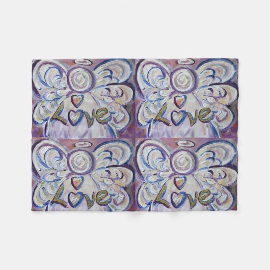 Couverture Polaire Love Guardian Angel Art Custom Fleece Blanket (Devant (Horizontal))