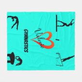 Couverture Polaire Love Gymnastique Événements Filles Fleece Blanket (Devant (Horizontal))