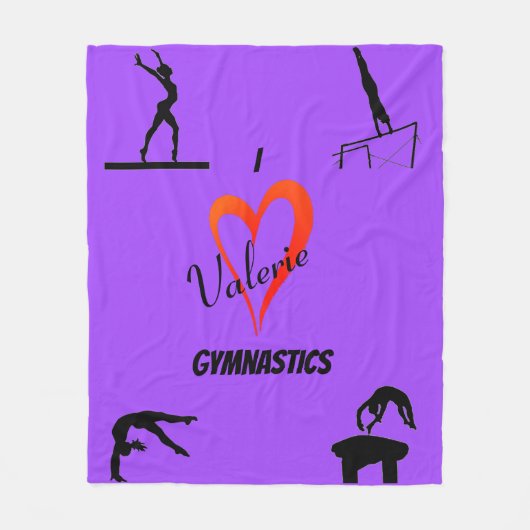 Couverture Polaire Love Gymnastique Événements Filles Fleece Blanket (Devant)