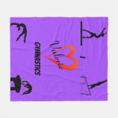 Couverture Polaire Love Gymnastique Événements Filles Fleece Blanket (Devant (Horizontal))