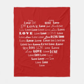 Couverture Polaire Love Heart Word (Devant)