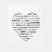 Couverture Polaire Love Heart Word (Devant)