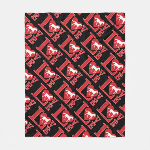 Couverture Polaire Love Horses. J'aime les chevaux