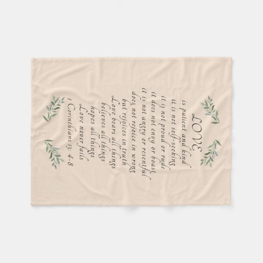 Couverture Polaire Love is patient (Devant (Horizontal))