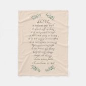 Couverture Polaire Love is patient (Devant)