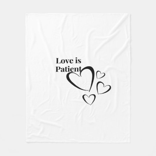Couverture Polaire Love Is Patient Calm Aesthetic (Devant)