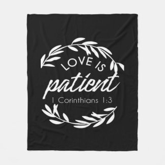 Couverture Polaire Love Is Patient Corinthians Scripture Minimal Desi