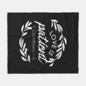 Couverture Polaire Love Is Patient Corinthians Scripture Minimal Desi (Devant (Horizontal))