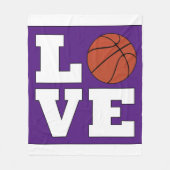 Couverture Polaire LOVE Joueur de basket-ball sur mesure Couleur de l (Devant)