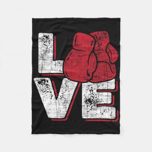 Couverture Polaire Love - Kickboxer Kickboxing Fitness Workout Martia (Devant)