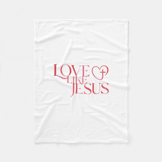 Couverture Polaire Love Like Jesus Button with Cross inside a Heart (Devant)