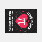 Couverture Polaire Love Like Pi Real Irrational Never Ending Valentin (Devant (Horizontal))