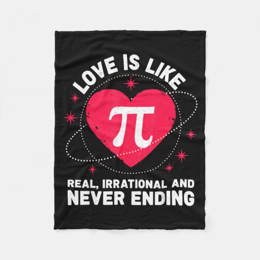 Couverture Polaire Love Like Pi Real Irrational Never Ending Valentin (Devant)