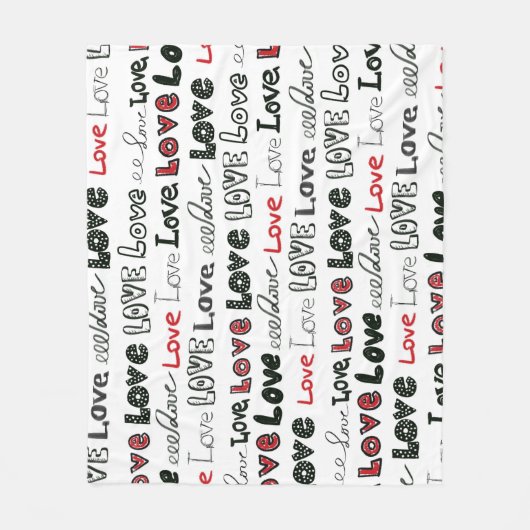 Couverture Polaire Love Marker Texture Arrière - plan sans couture (Devant)