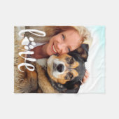 Couverture Polaire LOVE Modern Custom Animaux Empreinte de patte phot (Devant (Horizontal))