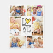 Couverture Polaire LOVE Monogram Multi Photo Collage (Devant)