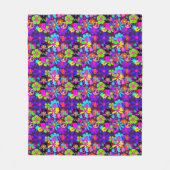 Couverture Polaire Love & Peace 60'S Hippie Flower Power Super (Devant)