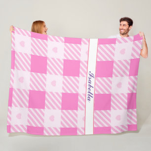 Couverture Polaire Love Plaid Collection rose moderne