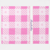 Couverture Polaire Love Plaid Collection rose moderne (Devant (Horizontal))
