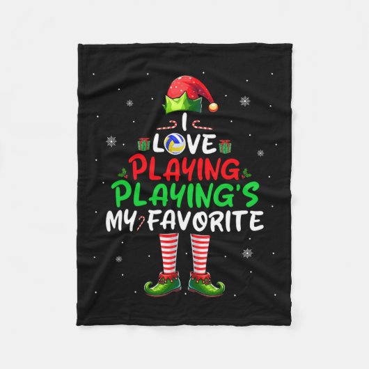Couverture Polaire Love Playing's My Favorite Xmas Volleyball (Devant)