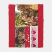 Couverture Polaire "Love" Script Photo Collecte personnalisée Fleece  (Devant)