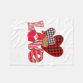 Couverture Polaire Love Teacher Squad Gnome Hearts Valentines Gnome T (Devant (Horizontal))