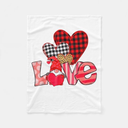 Couverture Polaire Love Teacher Squad Gnome Hearts Valentines Gnome T (Devant)