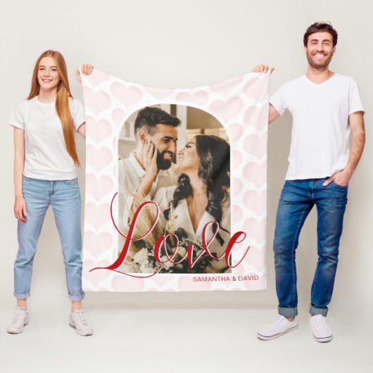 Couverture Polaire Love Theme Valentines Jour Photo Fleece Blanket (En situation)