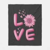 Couverture Polaire Love Tournesol Rose (Devant)