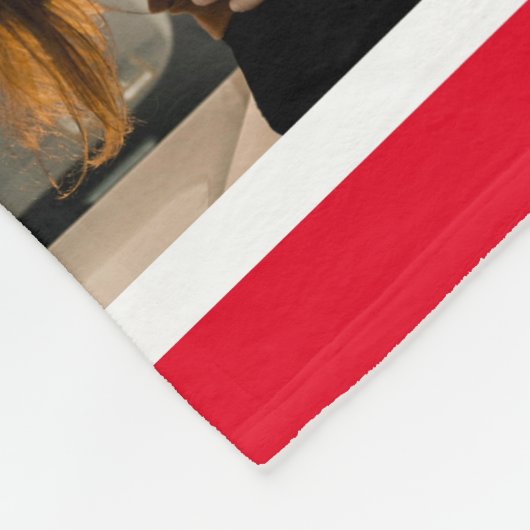 Couverture Polaire Love Valentine's Day 8 Photo Collage Rouge (Coin)