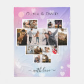 Couverture Polaire Love Valentine's Day Photo Collage (Devant)