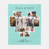 Couverture Polaire Love Valentine's Day Photo Collage Fleece Blanket (Devant)