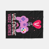 Couverture Polaire Love Video Game Gamer Gaming Hearts Day Happy Vale (Devant (Horizontal))