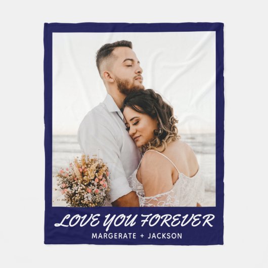 Couverture Polaire Love You Forever Couple Photo Fleece Blanket (Devant)